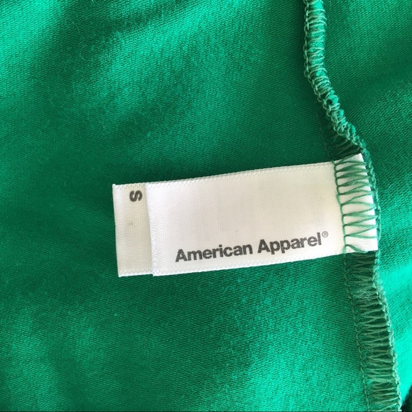 AMERICAN APPAREL ~ green vneck body con dress - Picture 6 of 6